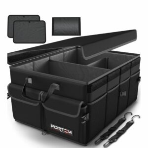 Organiseur de coffre de voiture pliable, 50L - Noir