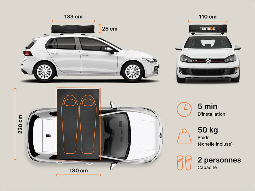 Tente de toit de voiture TentBox Lite 2.0 – Image 3