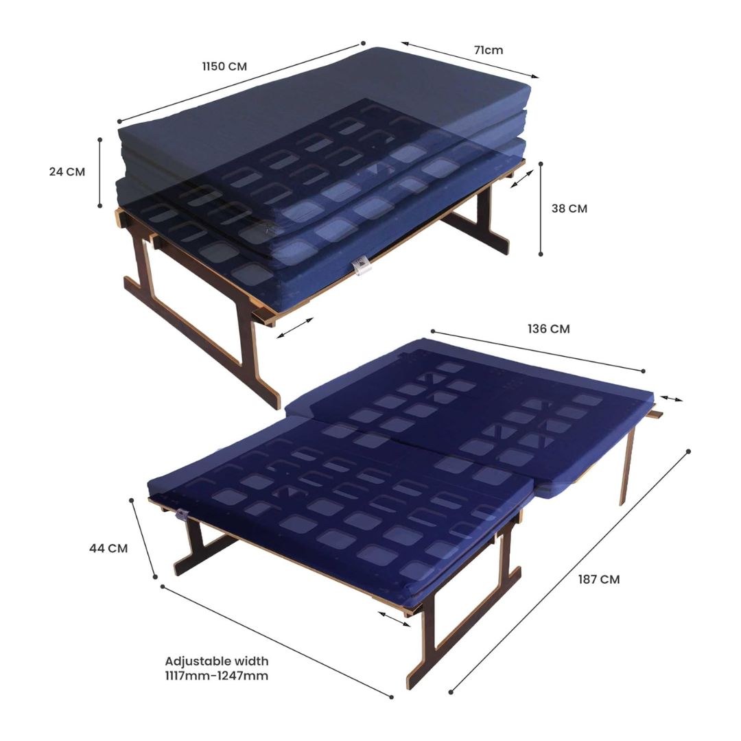Kit Sommier et Matelas Pliable pour Voitures – Image 2