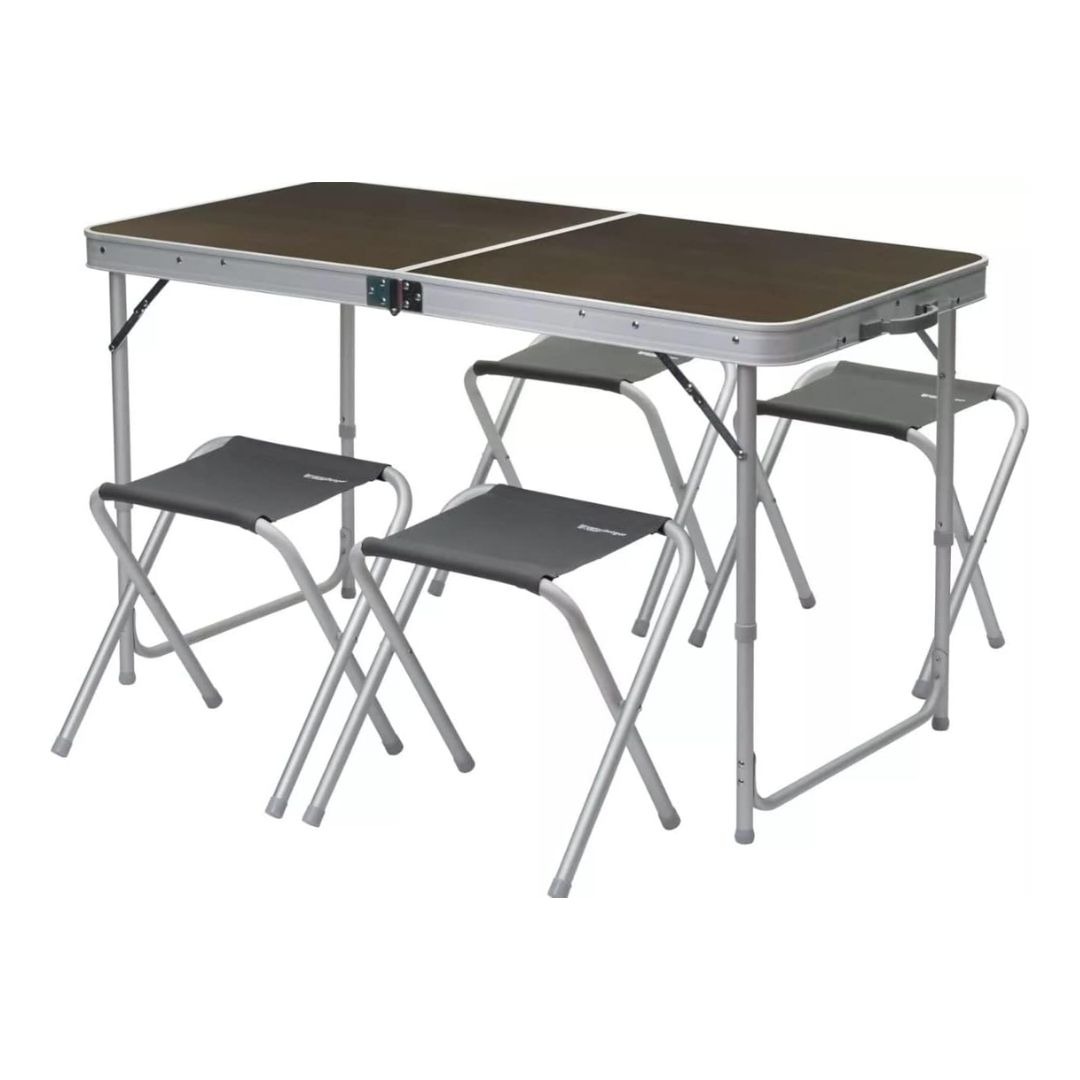 Table camping pliable 4 places avec tabourets Berger