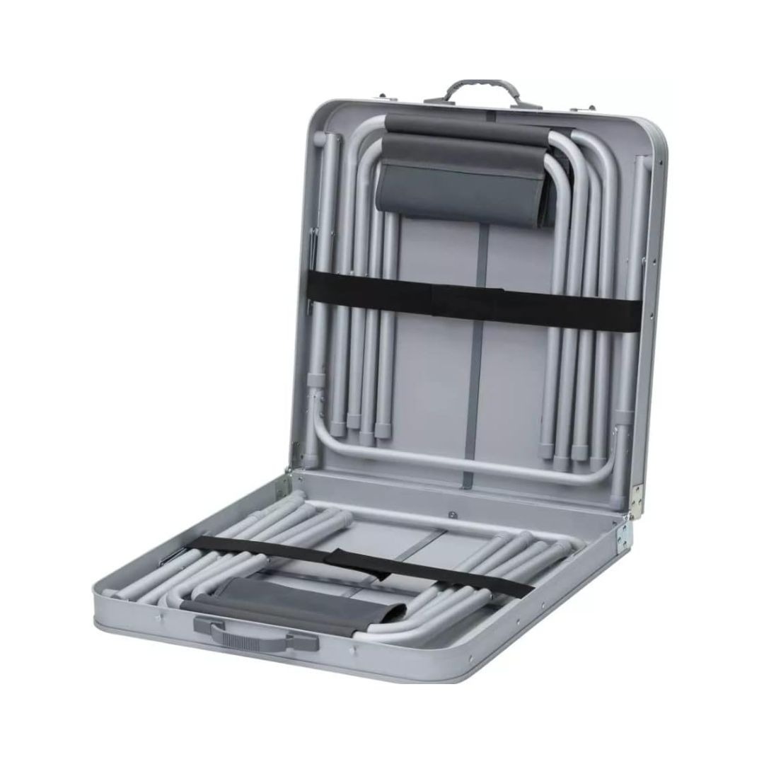 Table camping pliable 4 places avec tabourets Berger – Image 2